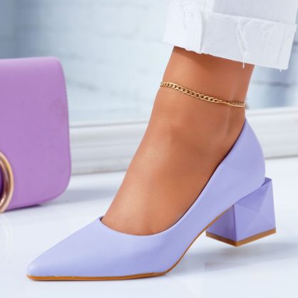 Reducere 24% la Pantofi Dama cu Toc Favela Mov #6627M