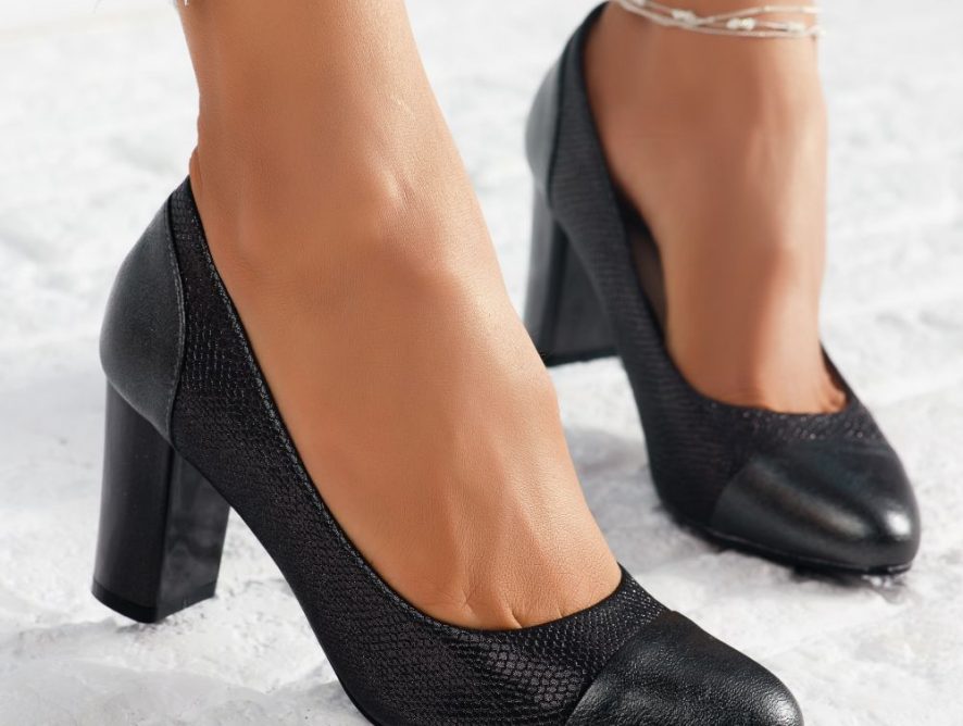 Reducere 25% la Pantofi Dama cu Toc Samara Gri #7053M