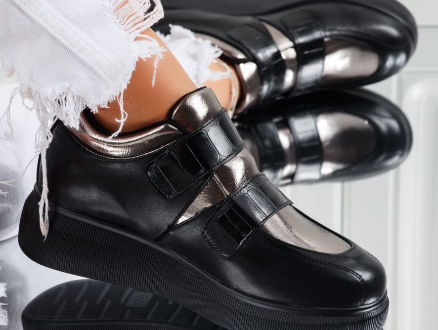 Reducere 23% la Pantofi Casual Dama Kisa Gri #7427M