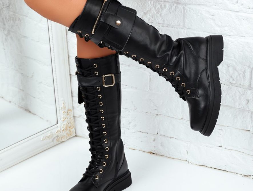 Reducere 22% la Cizme Scurte Dama Bonnie Negre #7538M