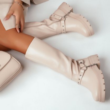 Reducere 24% la Cizme Scurte Dama Blanca Bej #7536M