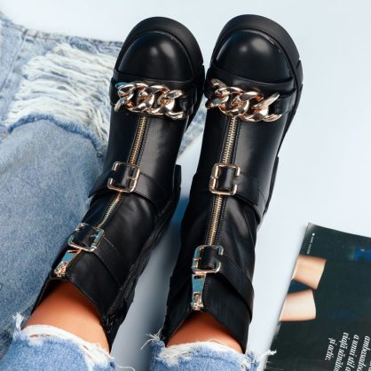 Reducere 30% la Ghete Dama Casandra Negre #7898M