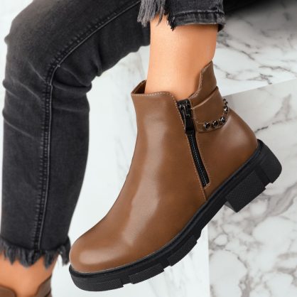 Reducere 34% la Ghete Dama Emy Khaki #7887M
