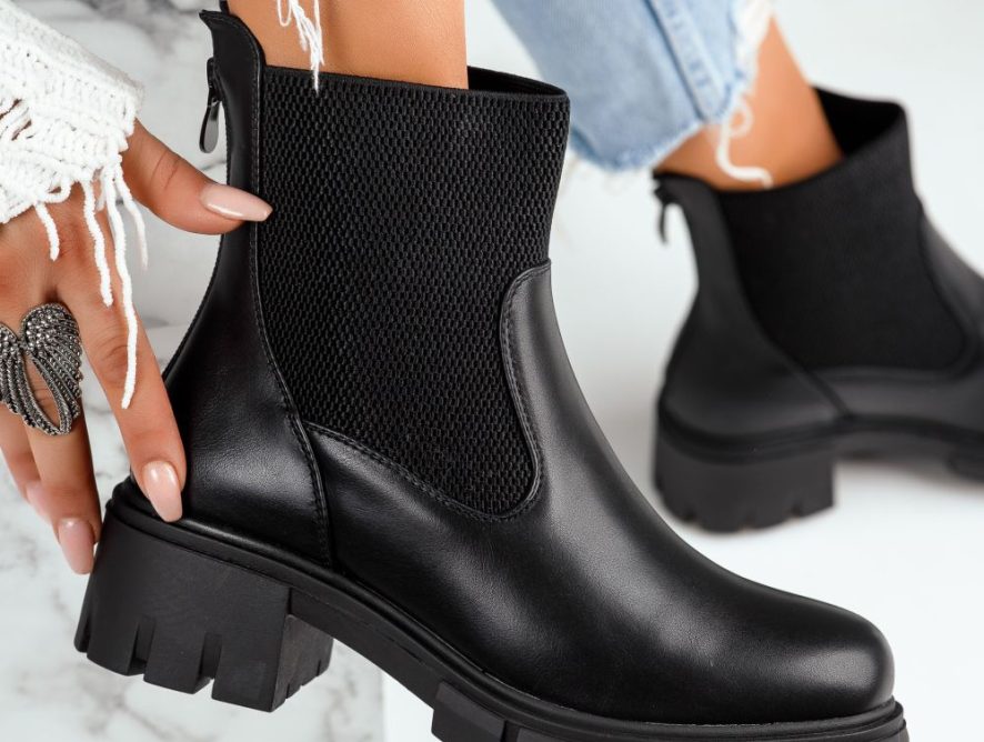 Reducere 31% la Ghete Dama Aggie Negre #7978M