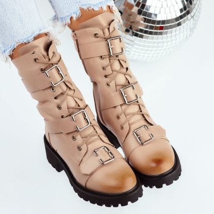 Reducere 45% la Ghete Dama Bunny Bej #8169M