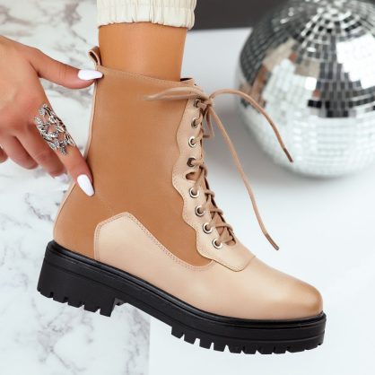 Reducere 45% la Ghete Dama Berda2 Bej #8192M