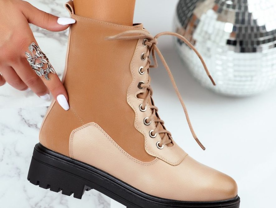 Reducere 45% la Ghete Dama Berda2 Bej #8192M