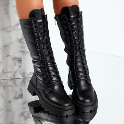 Reducere 25% la Ghete Dama Beverly Negre #8567M