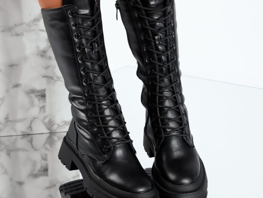 Reducere 25% la Ghete Dama Beverly Negre #8567M