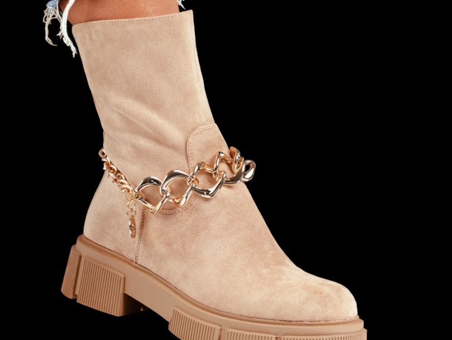 Reducere 37% la Ghete Dama Fatima2 Bej #8592M