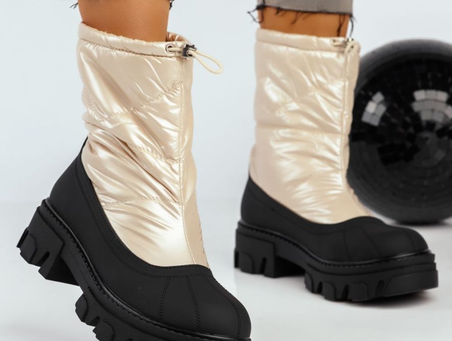 Reducere 28% la Ghete Dama Blossom Bej #8841M