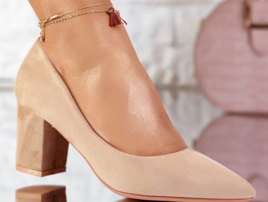 Reducere 24% la Pantofi Dama cu Toc Miller Bej #9641