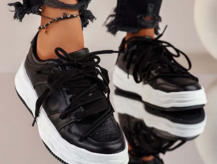 Reducere 29% la Adidasi Dama Addison Negri #9910