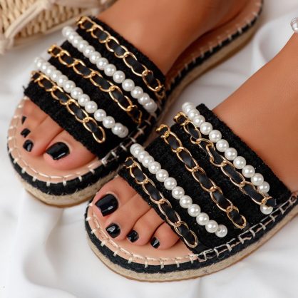 Reducere 44% la Papuci Dama cu Platforma Kali Negri #11422