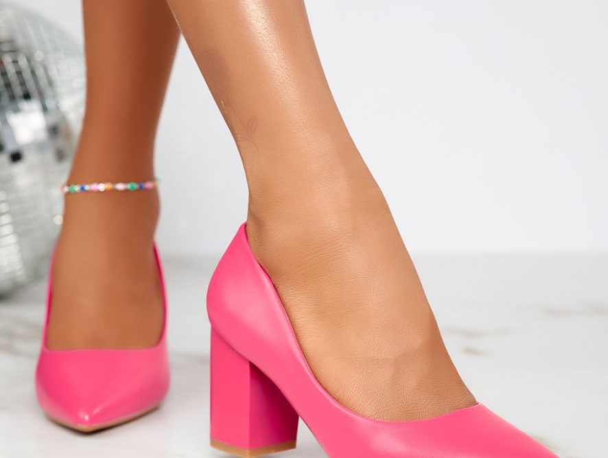 Reducere 24% la Pantofi Dama cu Toc Anca Fucsia #12350
