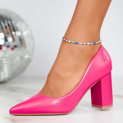 Reducere 24% la Pantofi Dama cu Toc Alisa Fucsia #12354