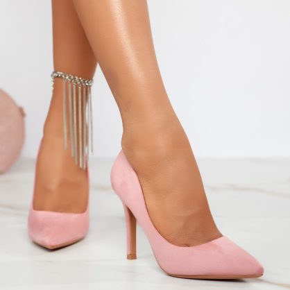 Reducere 24% la Pantofi Dama cu Toc Yumi Roz #12383