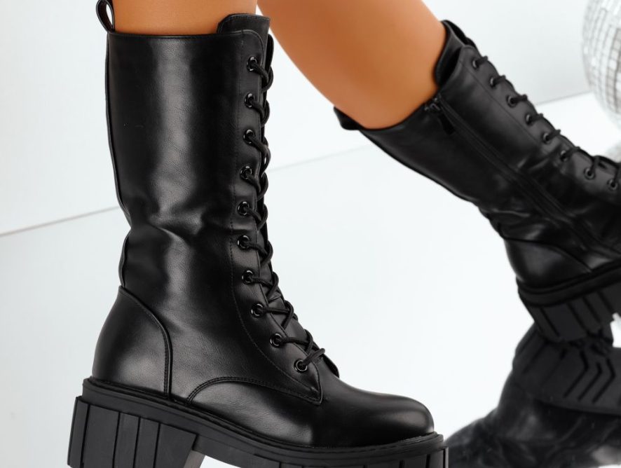 Reducere 27% la Ghete Dama Plomo Negre #13083