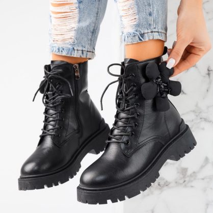 Reducere 22% la Ghete Dama Teddy Negre #11902