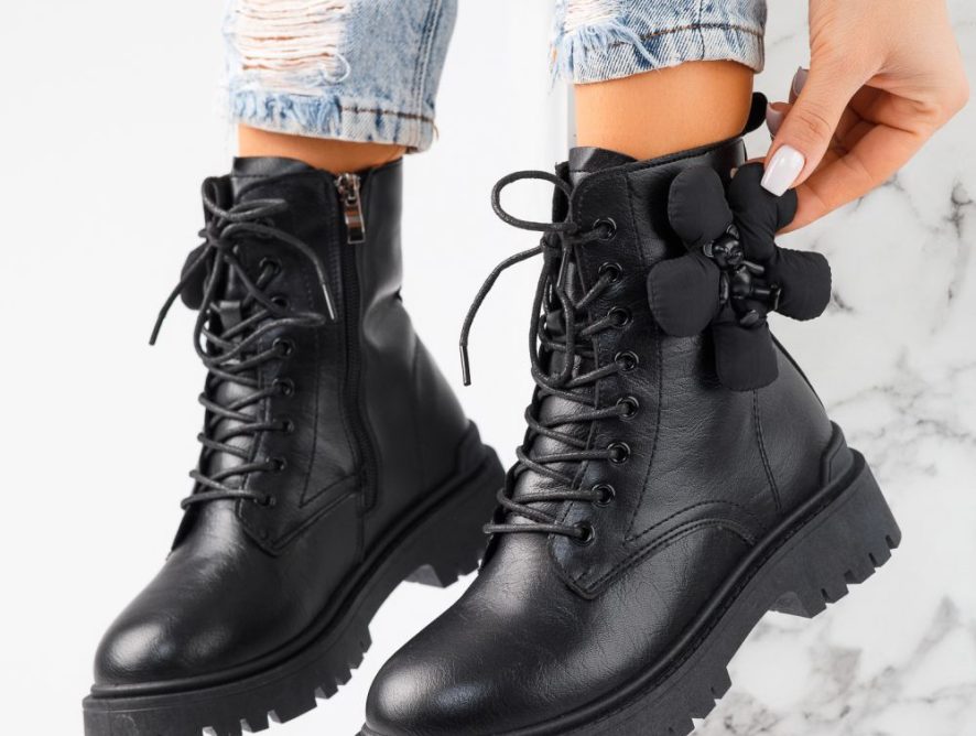 Reducere 22% la Ghete Dama Teddy Negre #11902