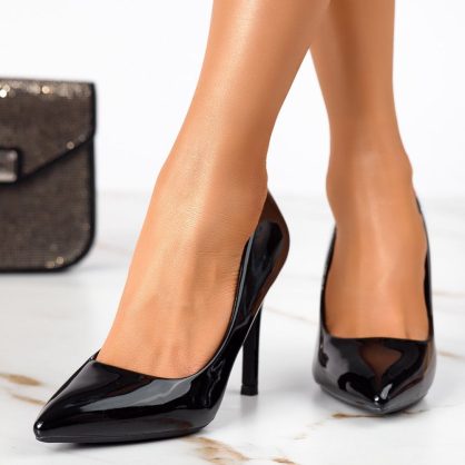 Reducere 24% la Pantofi Dama cu Toc Rosa Negri #13332