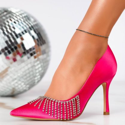 Reducere 42% la Pantofi Dama cu Toc Sofia Fucsia #13293