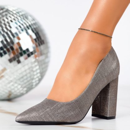 Reducere 24% la Pantofi Dama cu Toc Anabelle Gri #13283