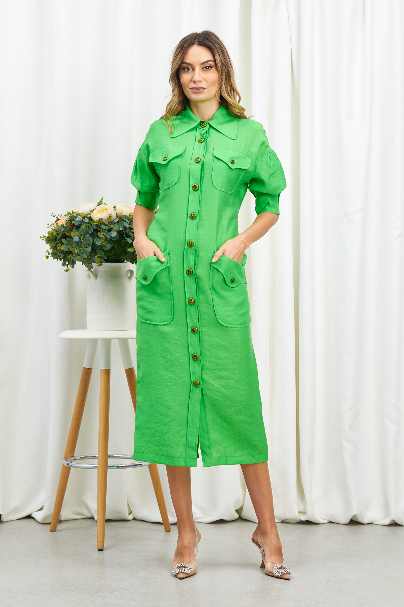 Reducere 19% la Rochie Lexie Verde Deschis