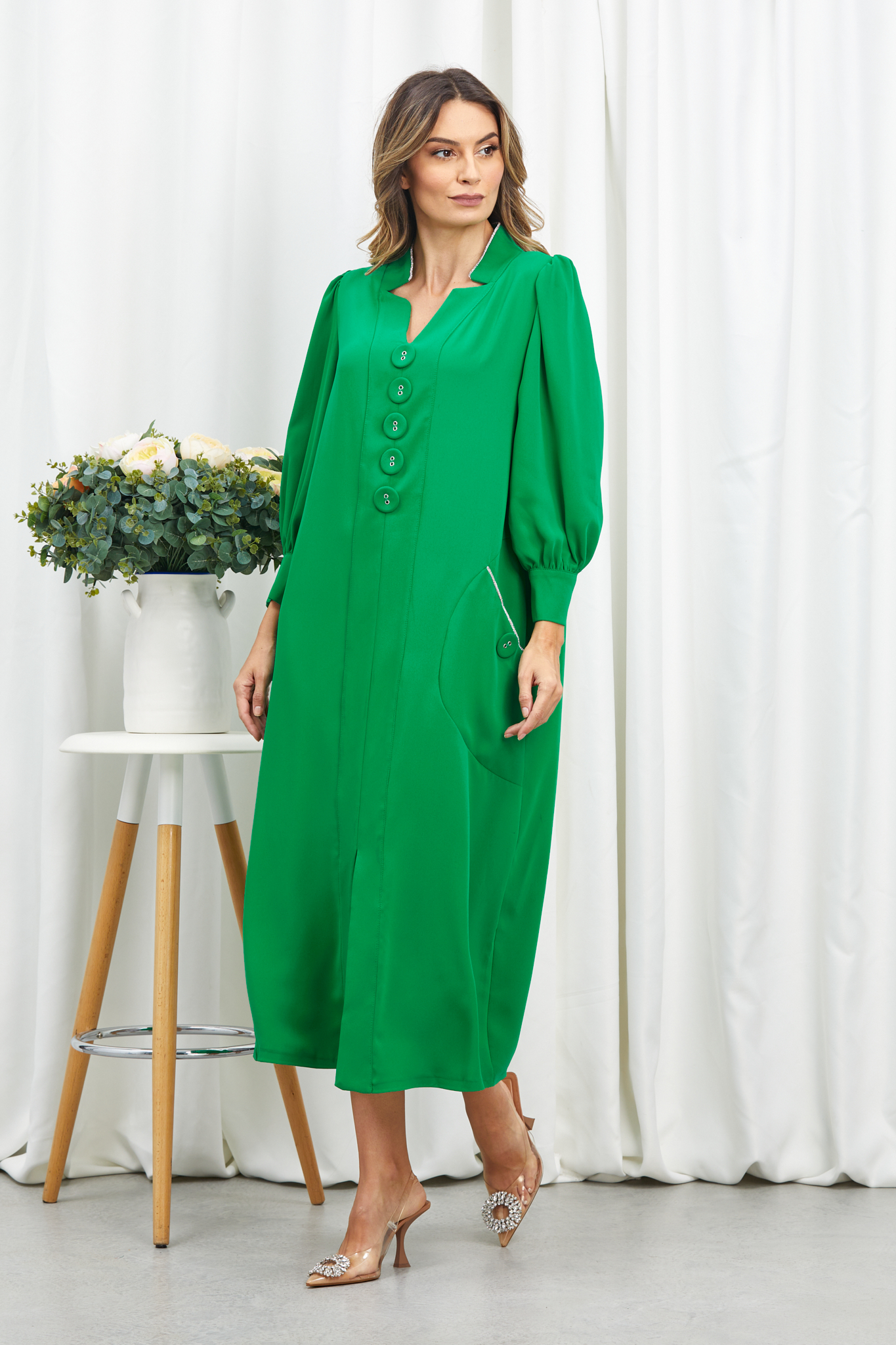 Reducere 6% la Rochie Tianna Verde Deschis