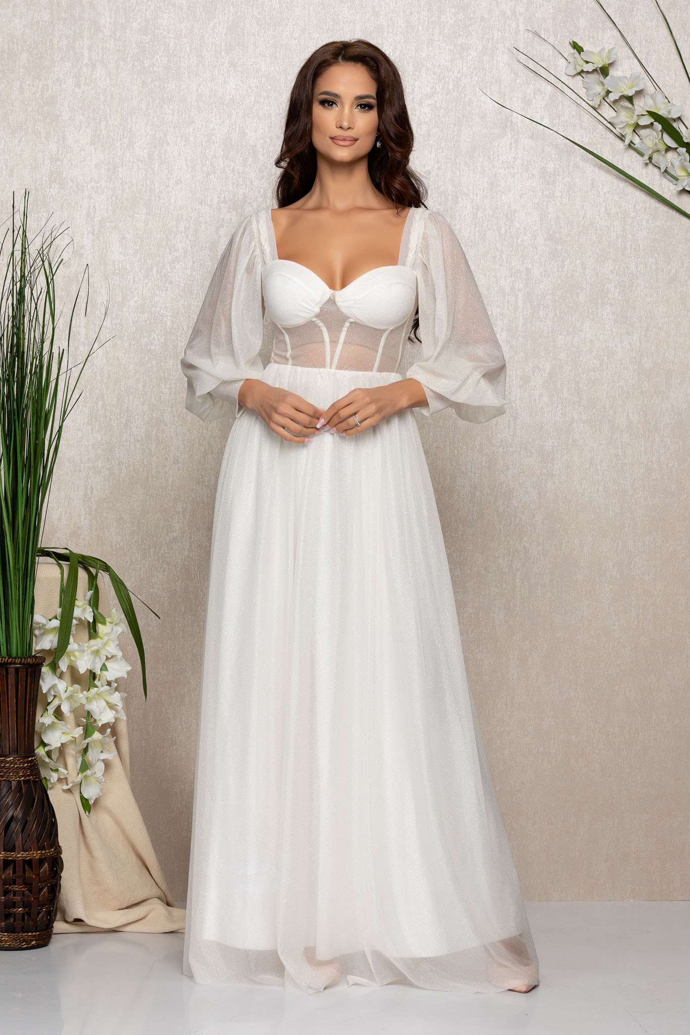 Reducere 26% la Rochie Louisiana Alba