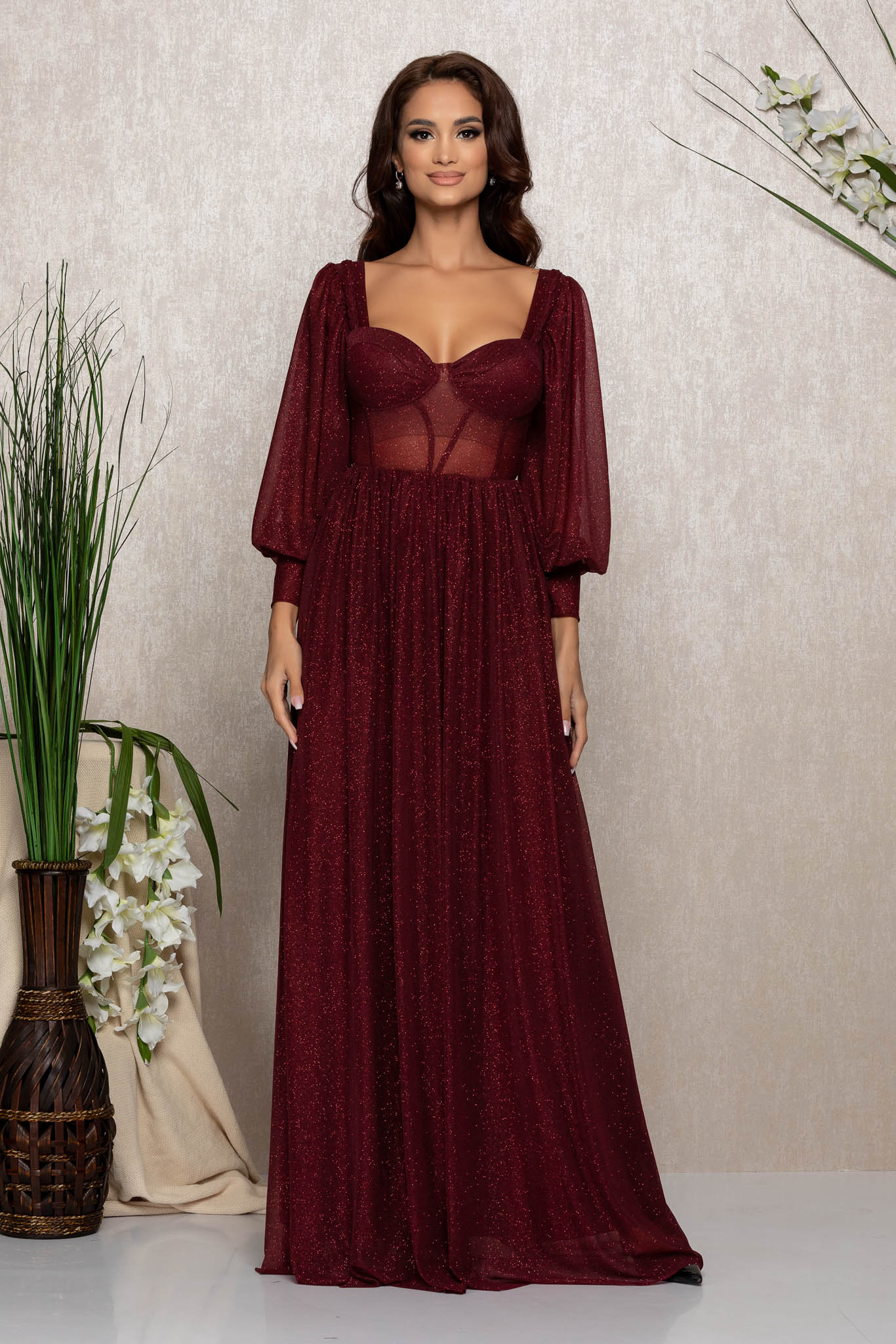 Reducere 26% la Rochie Louisiana Bordo