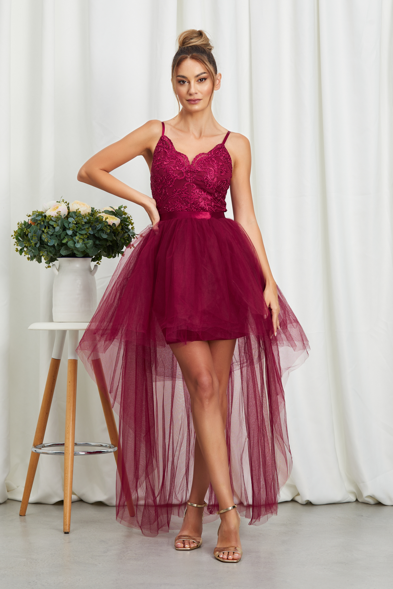 Reducere 43% la Rochie Delice Bordo
