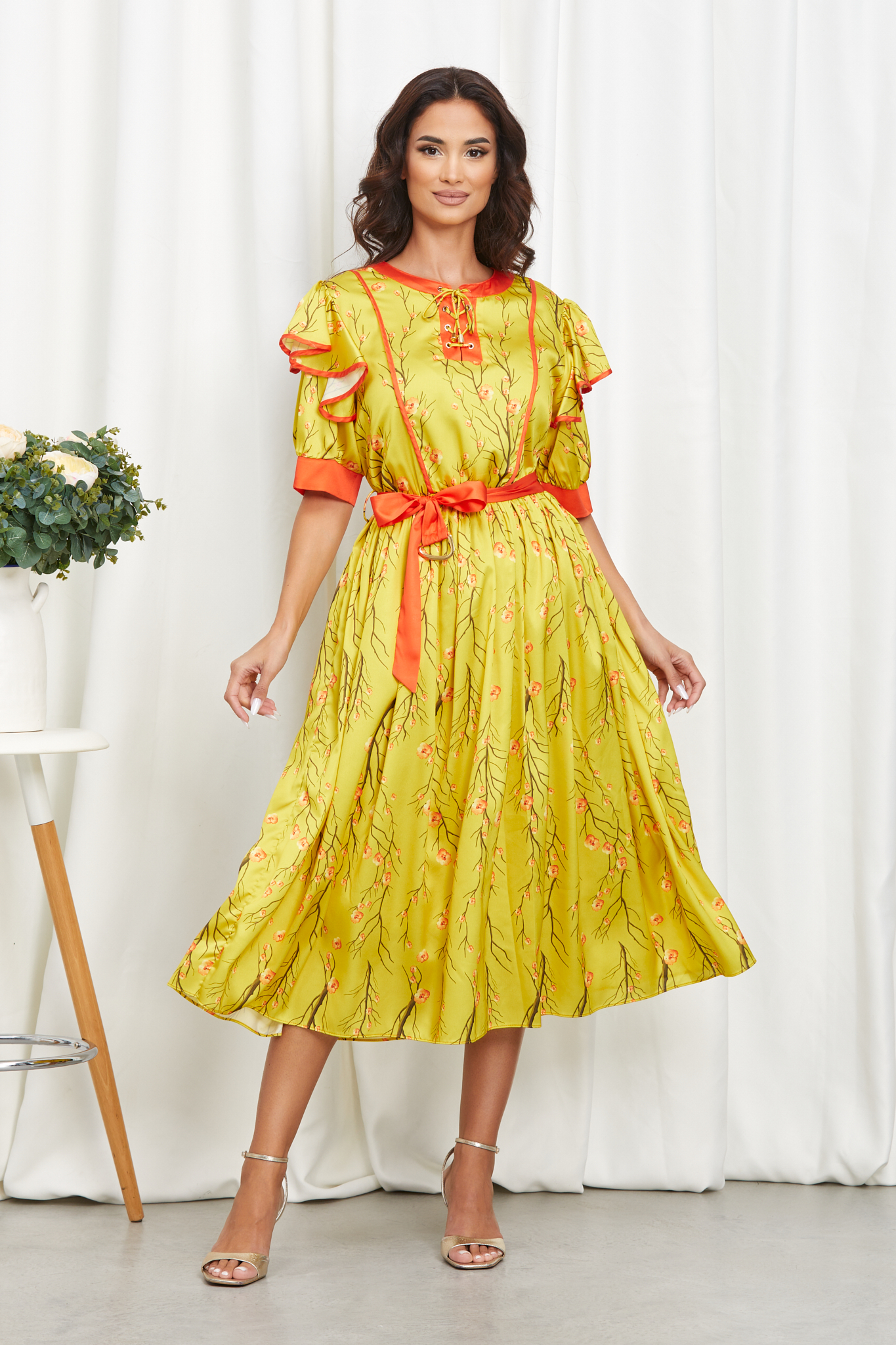 Reducere 43% la Rochie Riva Galbena