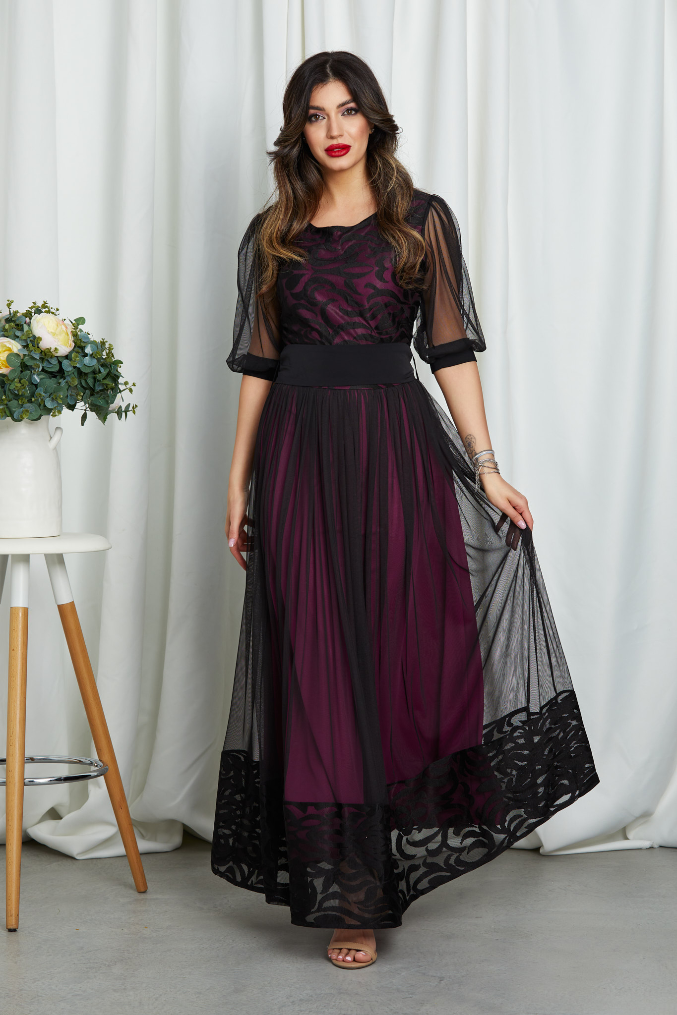 Reducere 21% la Rochie Norrya Magenta