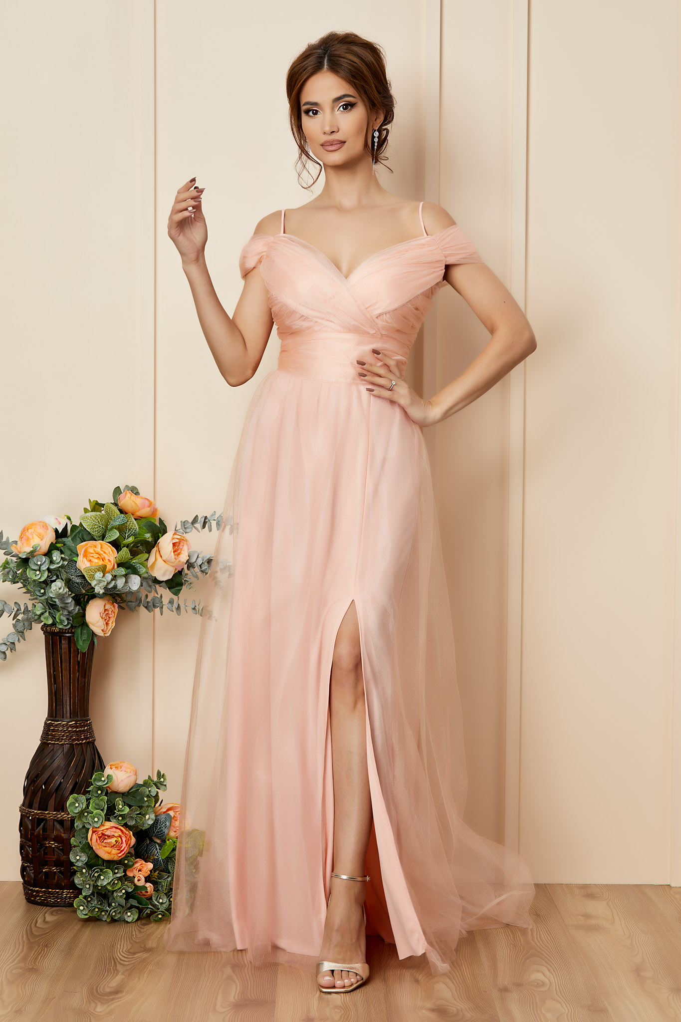 Reducere 8% la Rochie Celebre Peach
