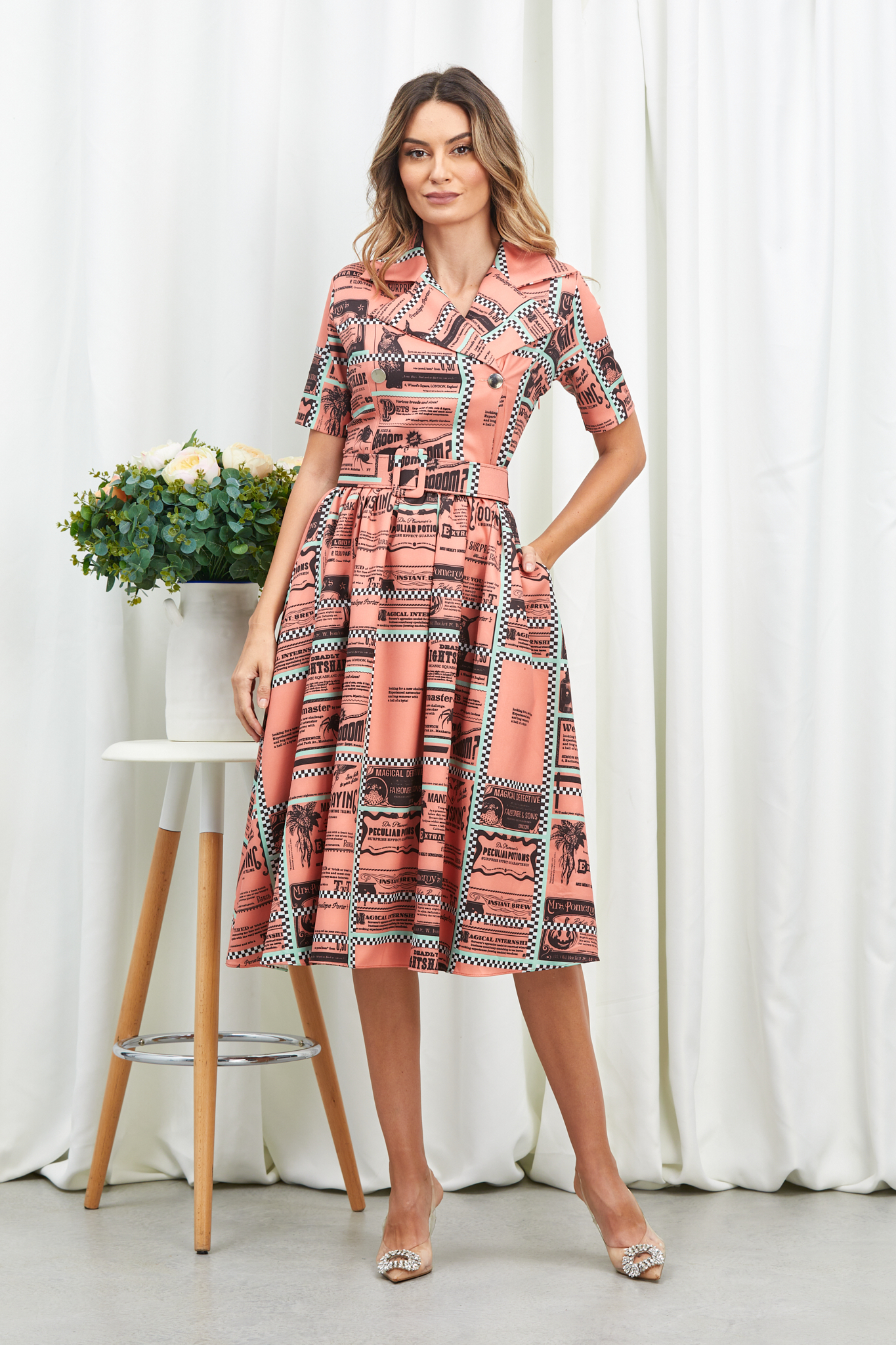 Reducere 44% la Rochie Portia Corai