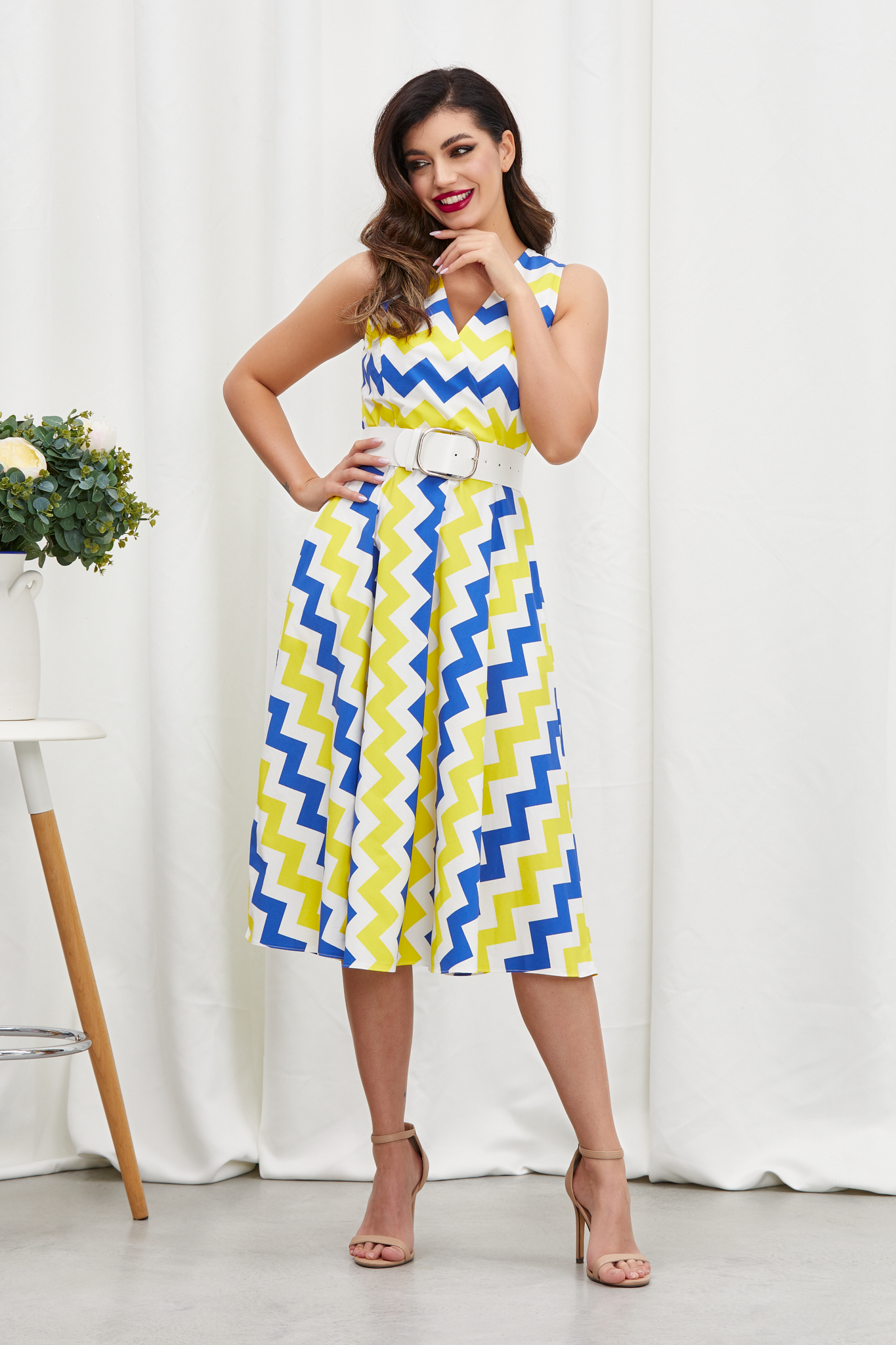 Reducere 32% la Rochie Melya Galben Multi