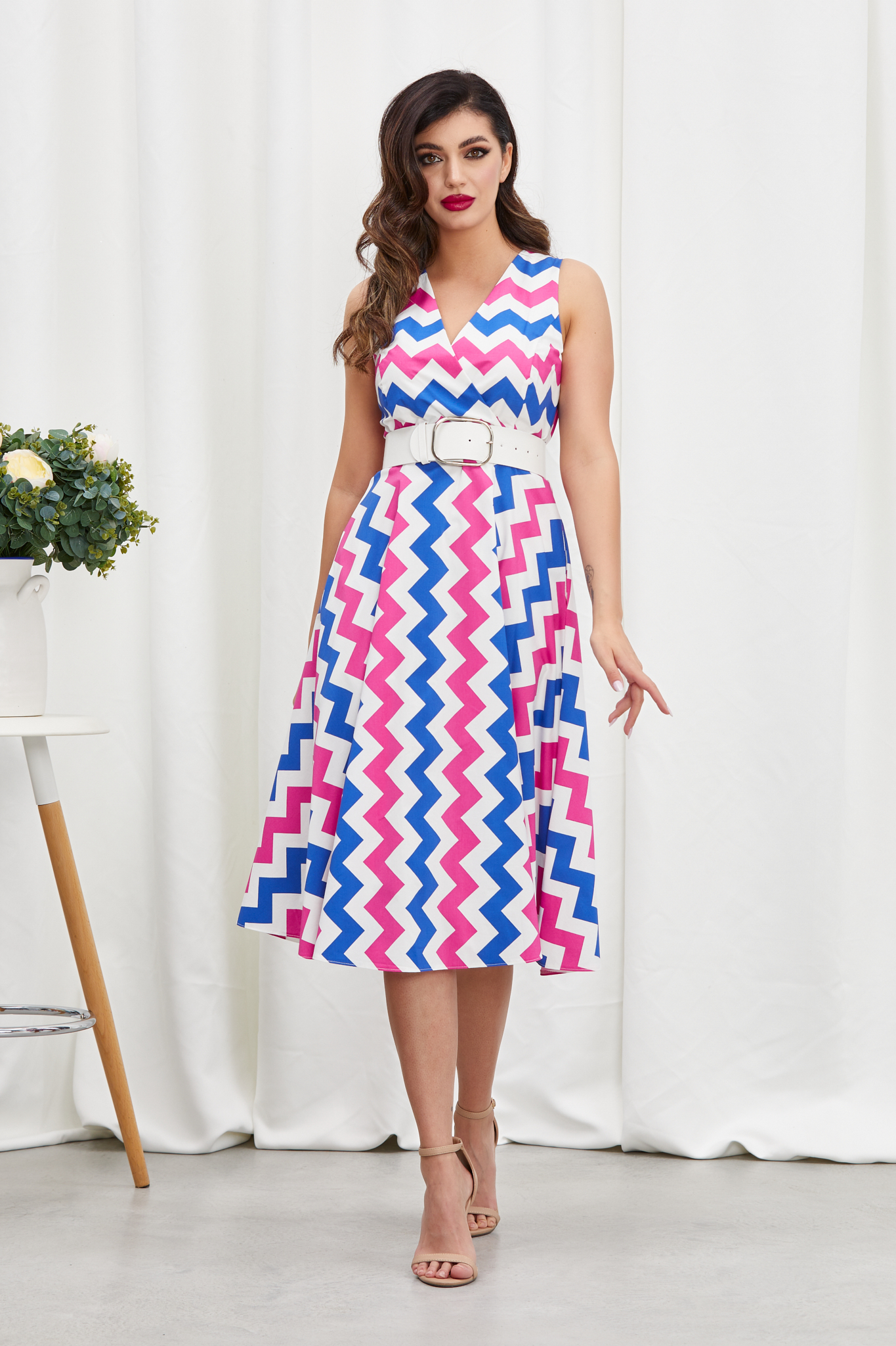 Reducere 32% la Rochie Melya Ciclam Multi