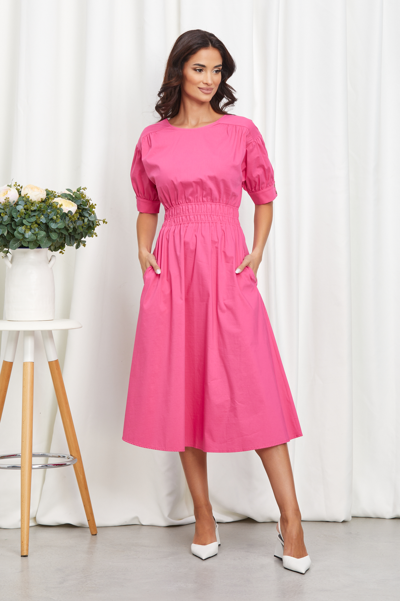 Reducere 21% la Rochie Jill Fucsia