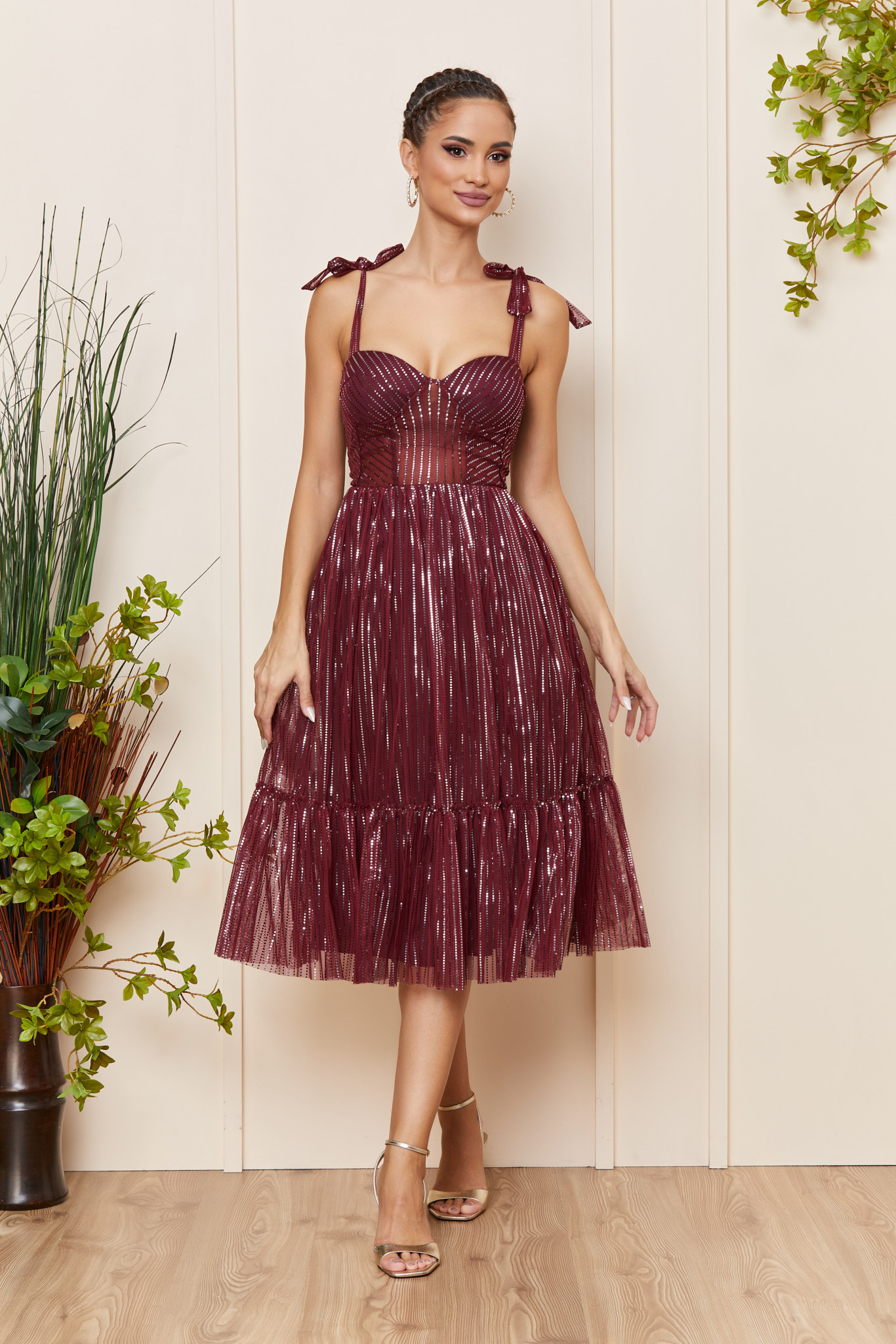 Reducere 28% la Rochie Dulce Bordo