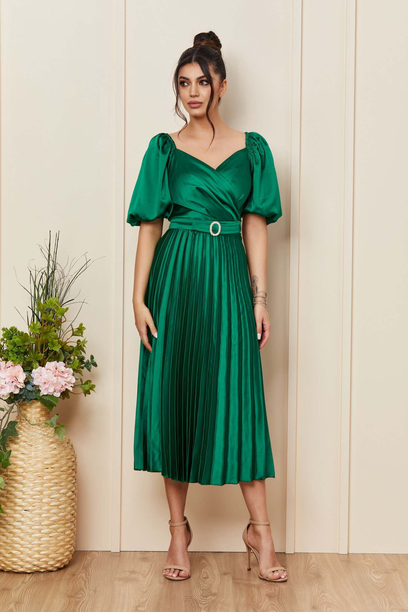 Reducere 7% la Rochie Melba Verde