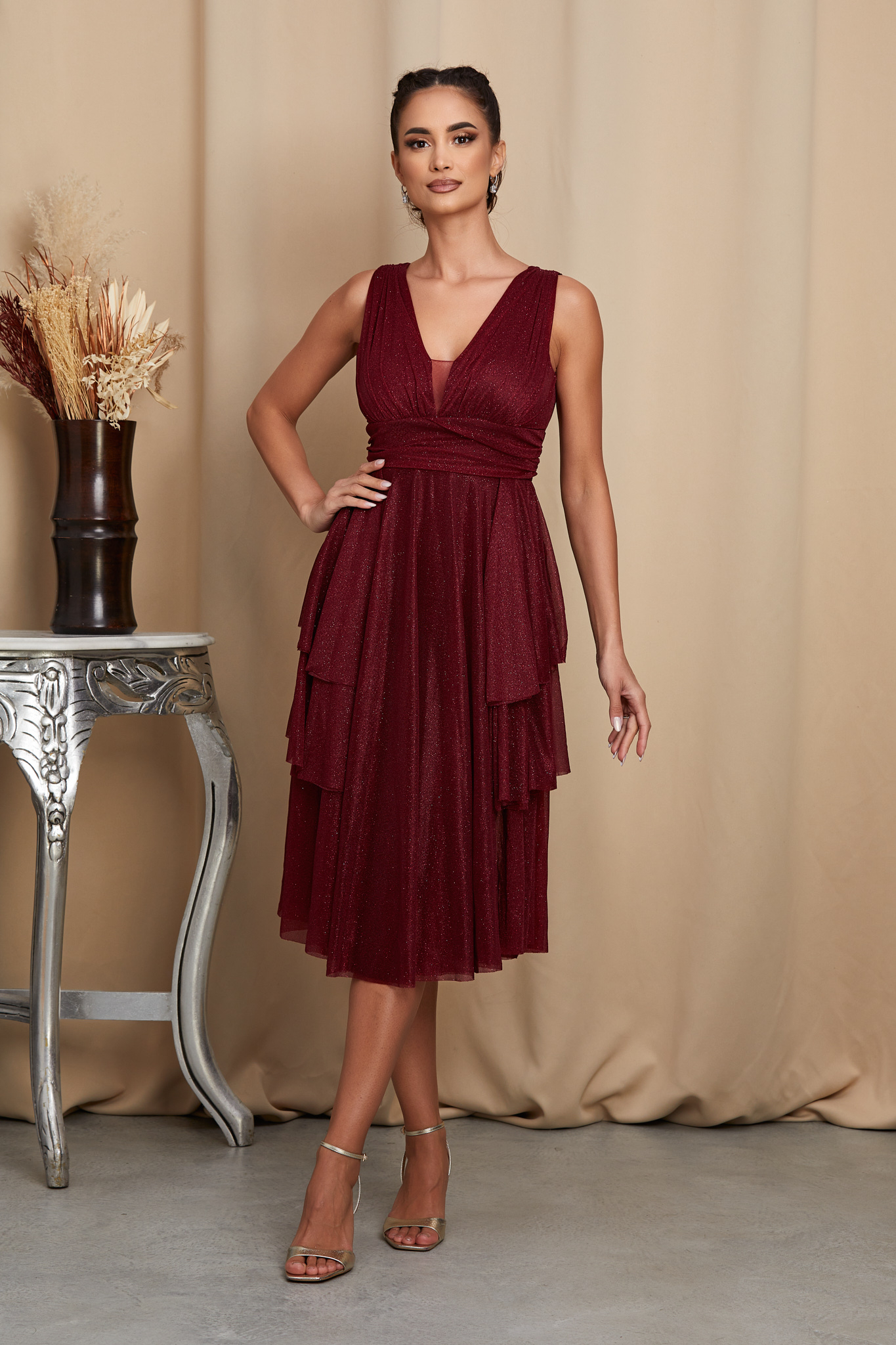 Reducere 10% la Rochie Estella Bordo