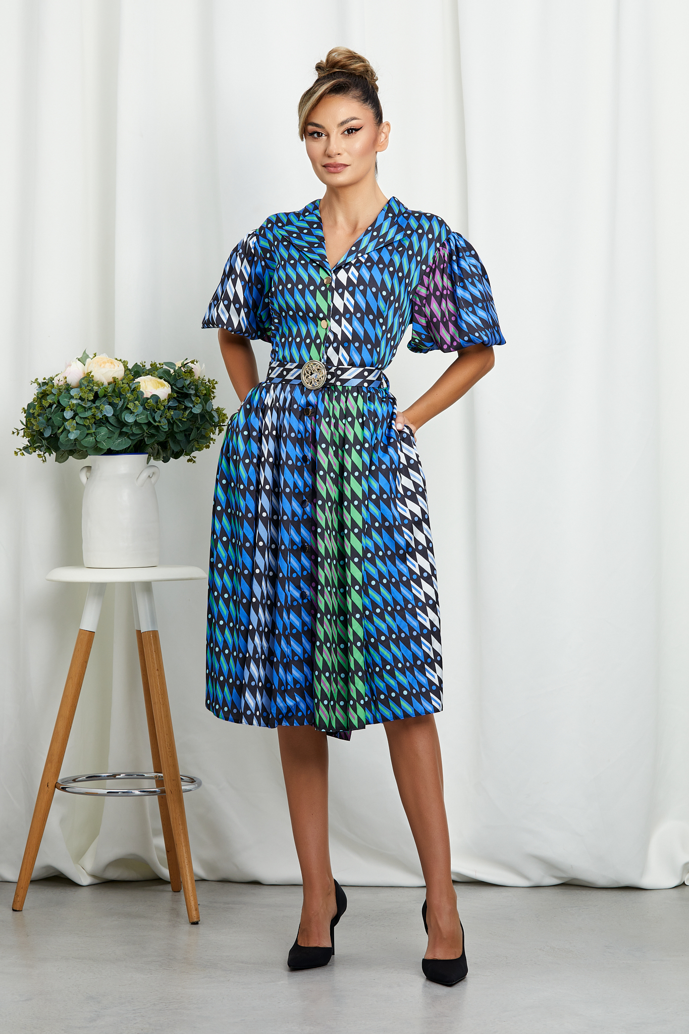 Reducere 36% la Rochie Kamari Albastru Multi