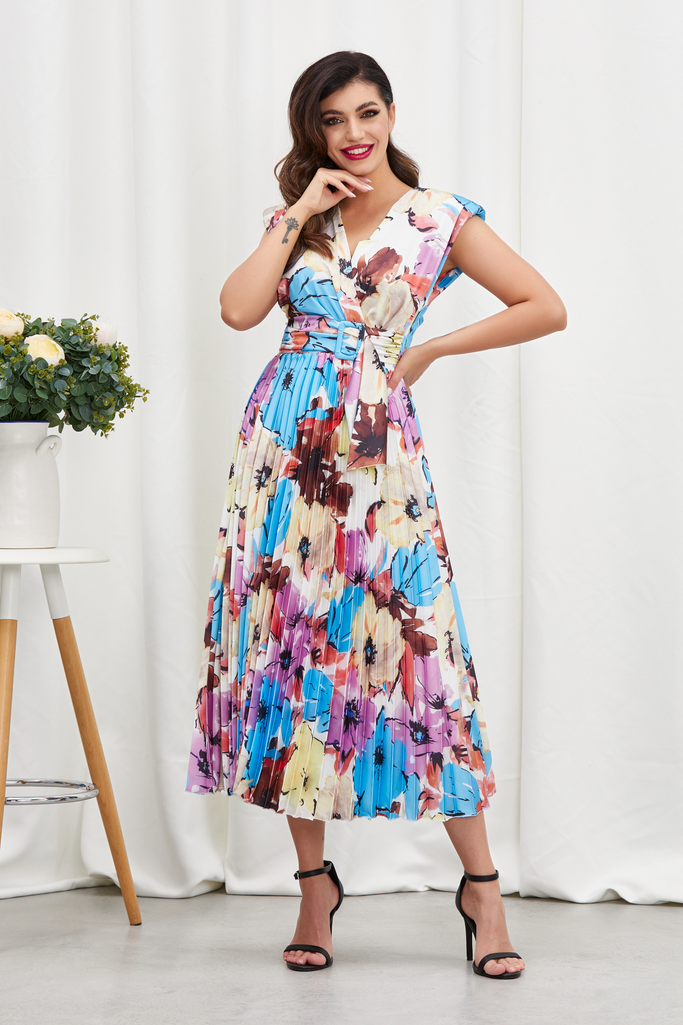 Reducere 24% la Rochie Carmen Floral Pastel