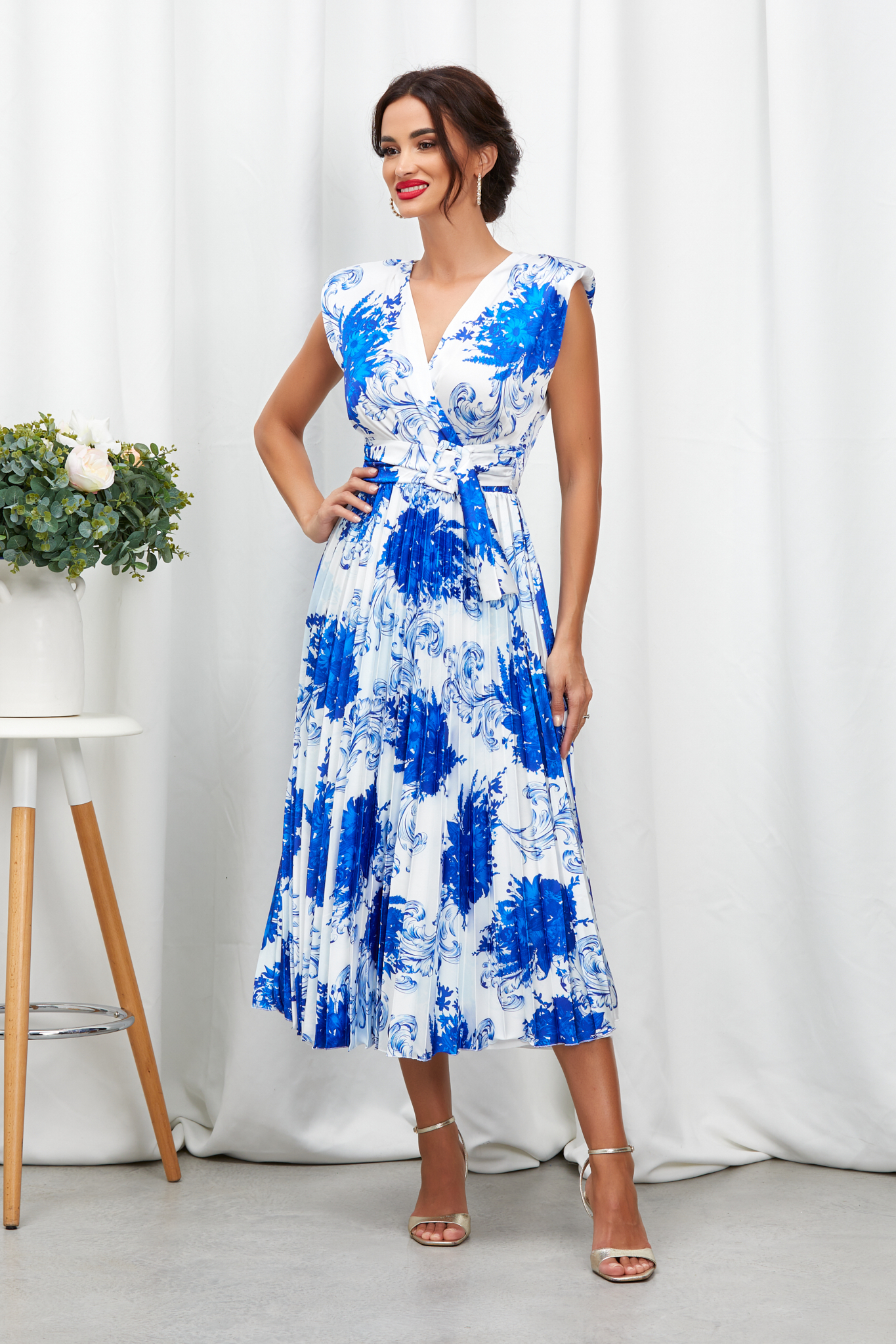 Reducere 24% la Rochie Carmen Albastru Bicolora