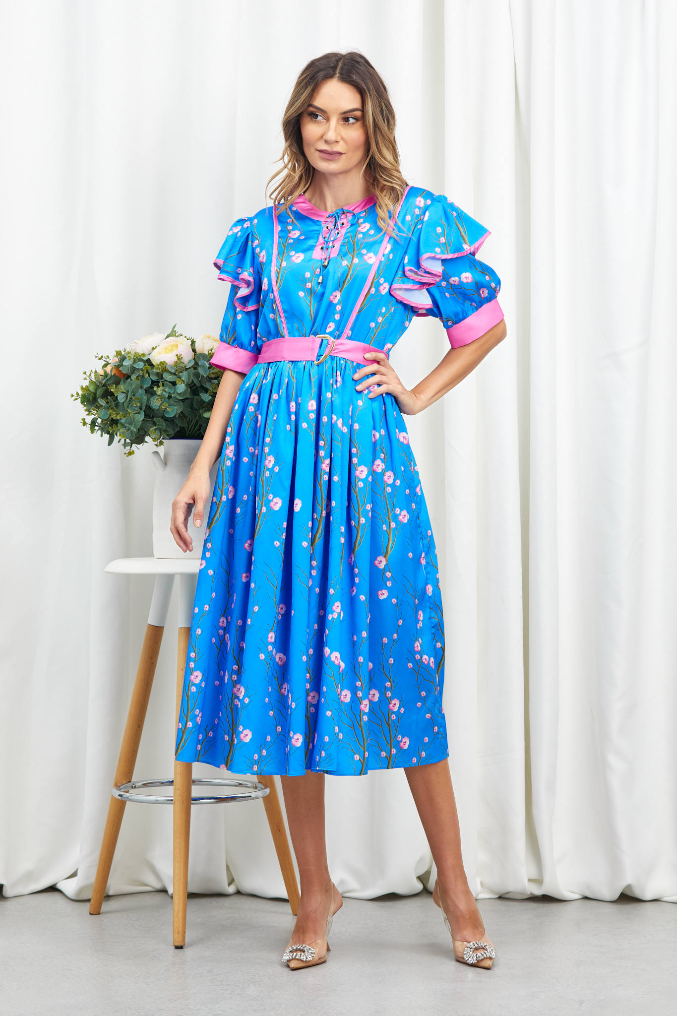 Reducere 43% la Rochie Riva Albastra