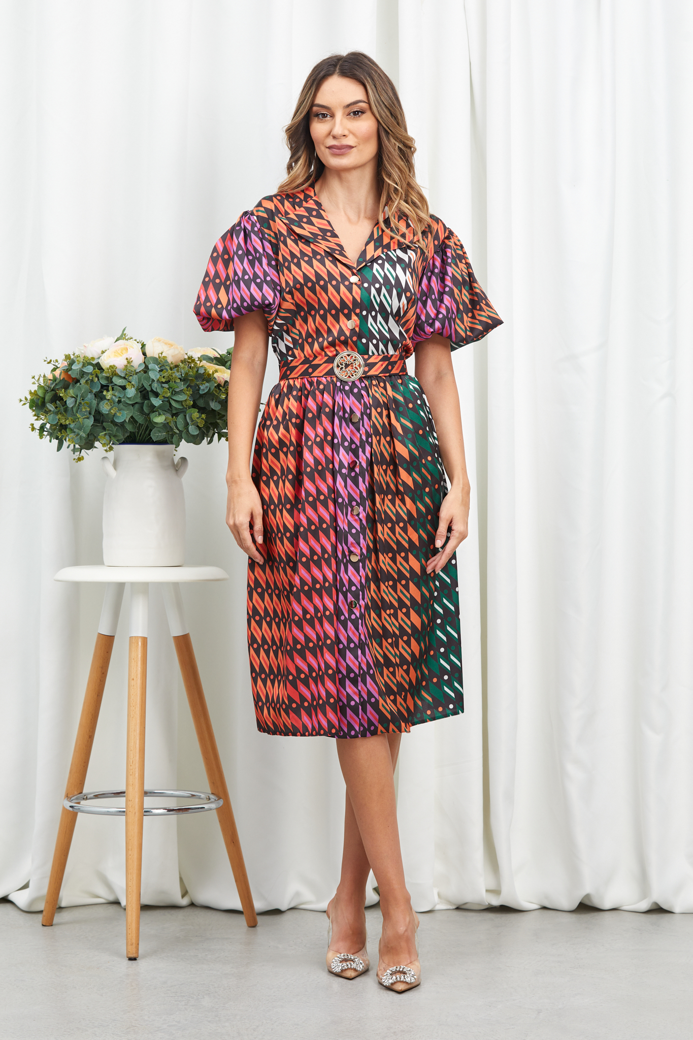 Reducere 36% la Rochie Kamari Orange Multi