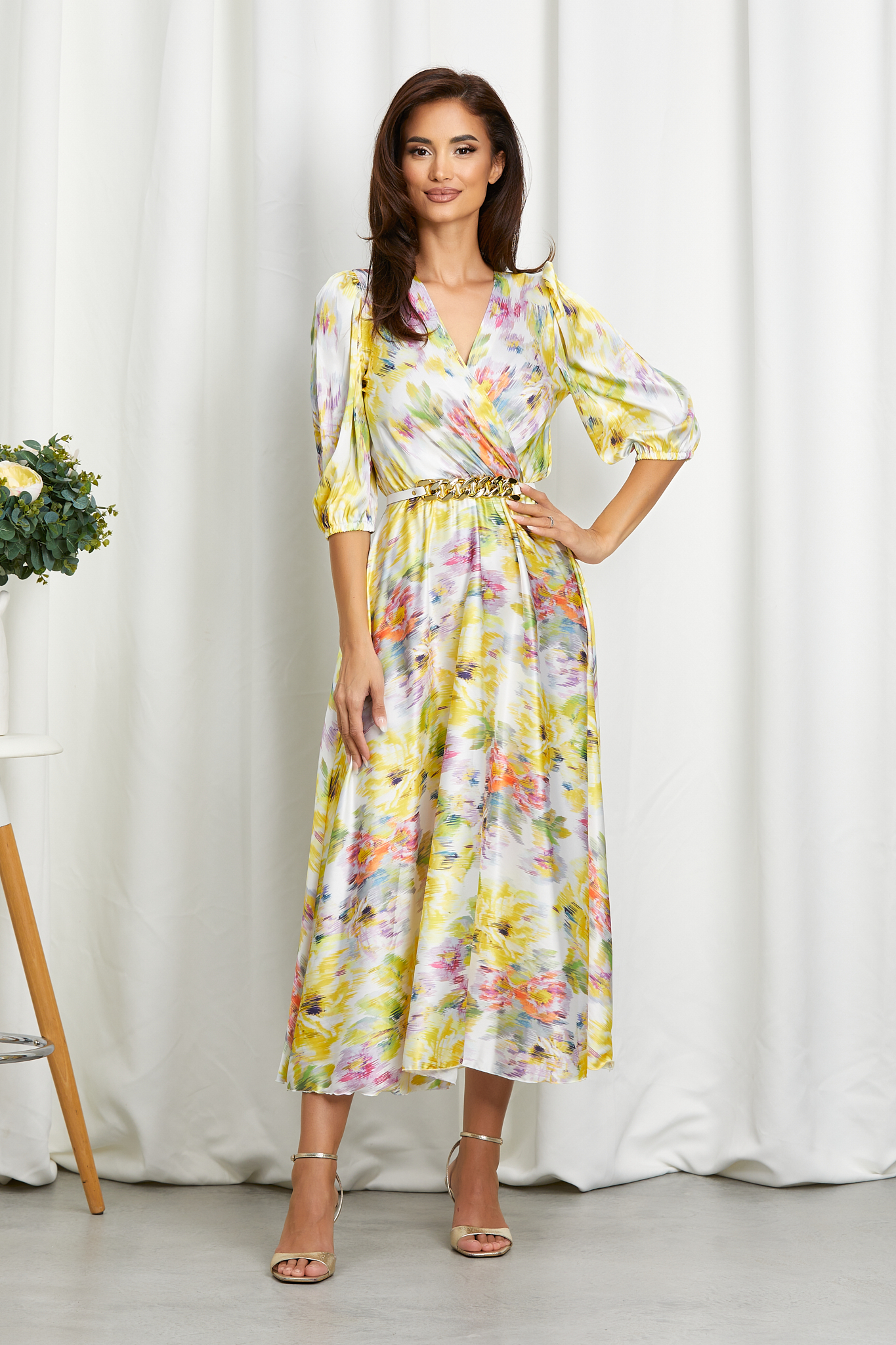 Reducere 20% la Rochie Yolanda Galben Multi
