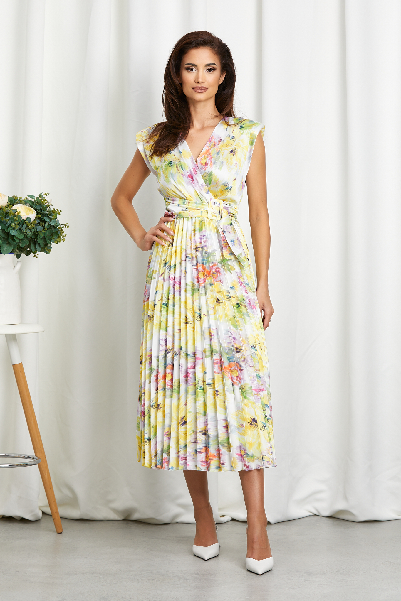 Reducere 24% la Rochie Carmen Galben Multi