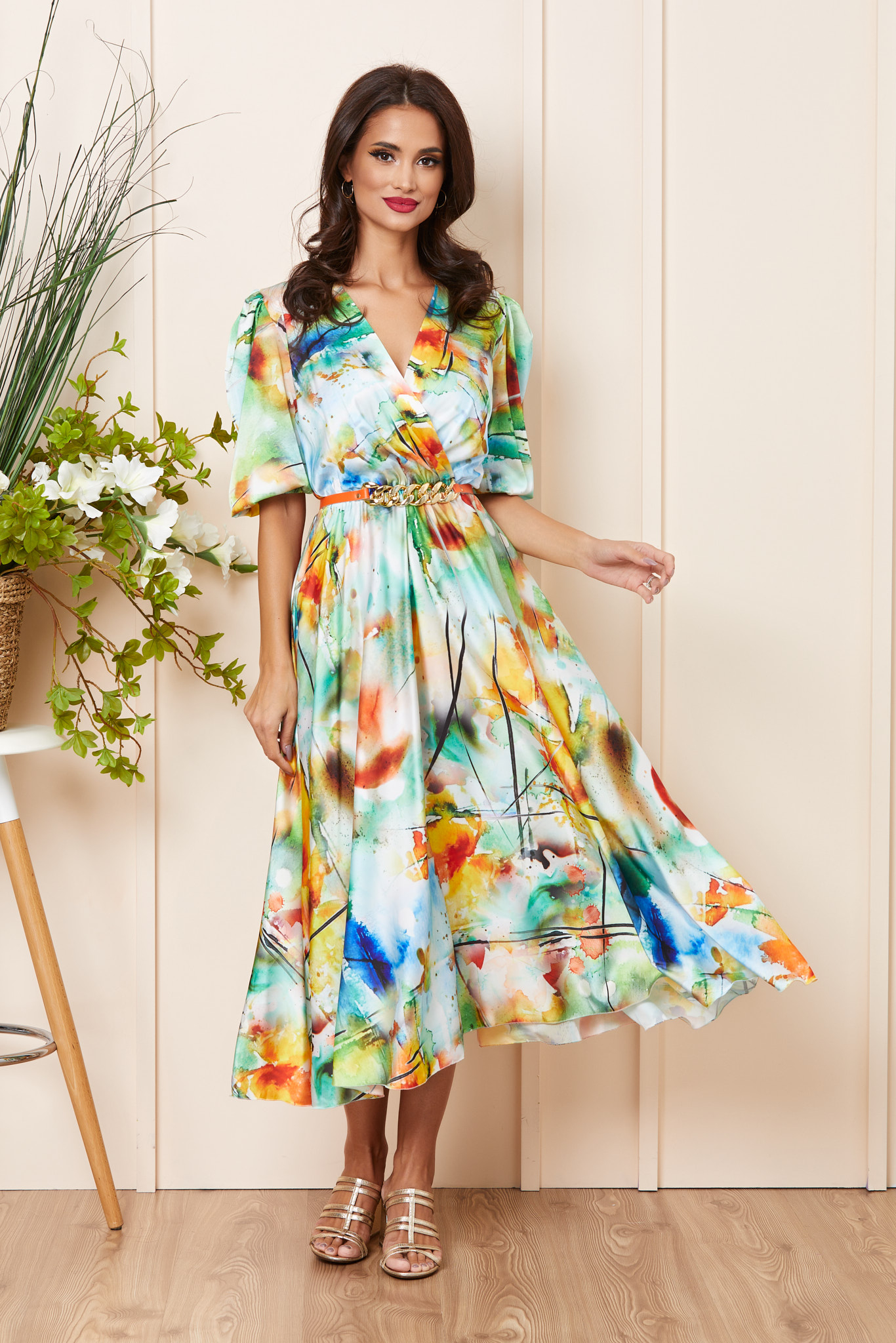 Reducere 20% la Rochie Yolanda Verde Pastel